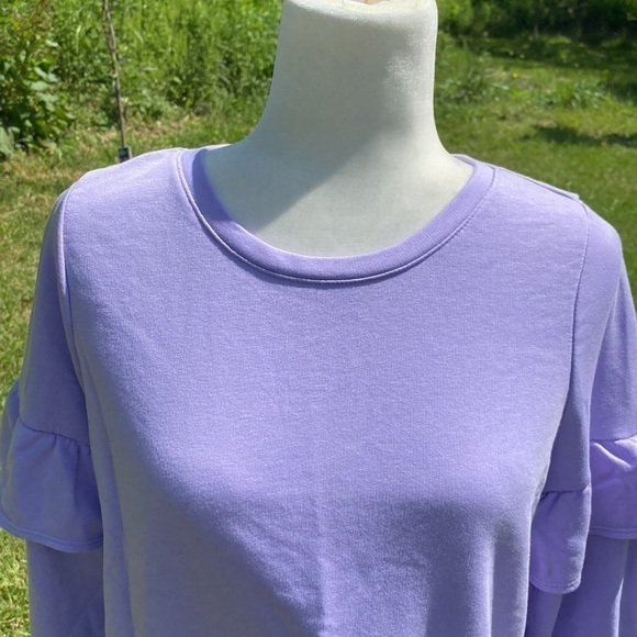 Old Navy Purple French-terry Ruffle Sweater size Medium - Picture 5 of 8